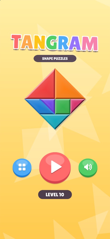Tangram home screen with a Play button